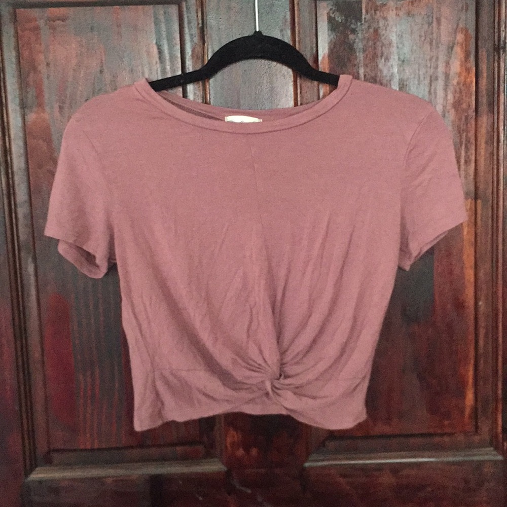 Blush knitted crop top
